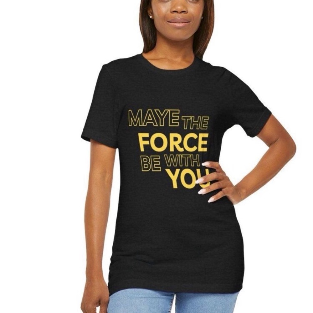 Drake Maye New England Patriots Star Wars themed Force Black Graphic tee 3X